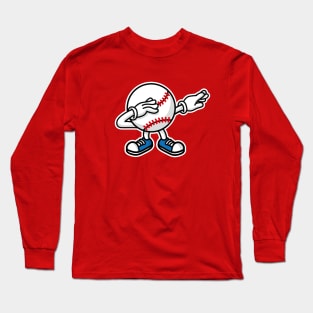 Dab dabbing baseball softball ball kids gift Long Sleeve T-Shirt